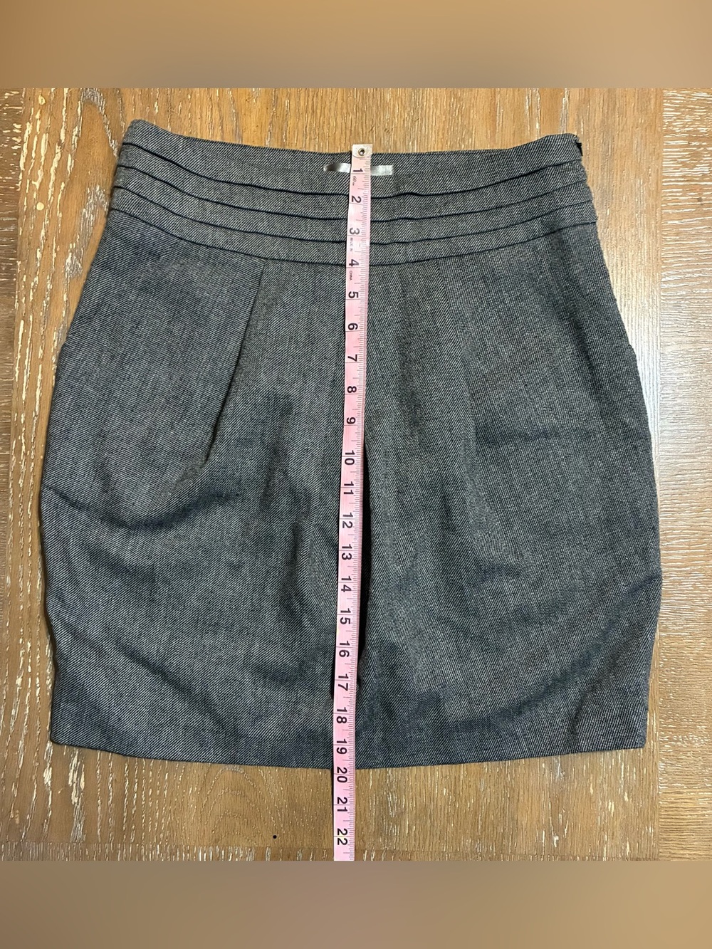 Forever 21 Gray Pleated Waist Mini Skirt